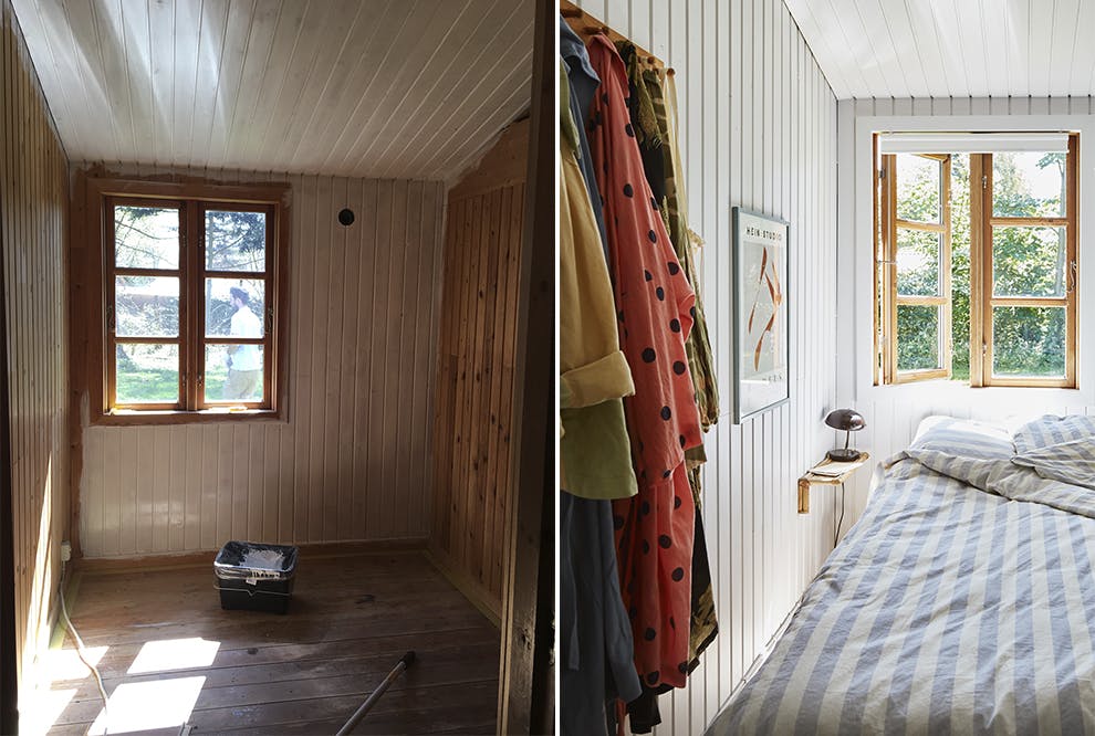 for efter2 Før- og etter bilder av kontor og soveværelse